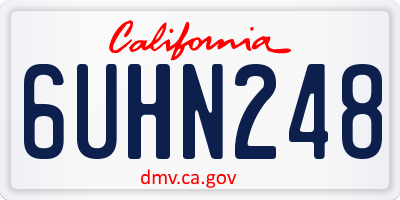 CA license plate 6UHN248