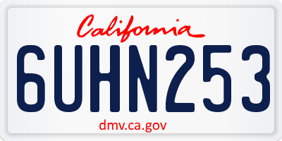 CA license plate 6UHN253
