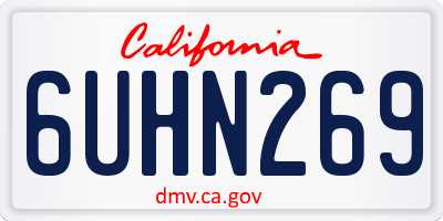 CA license plate 6UHN269