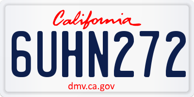 CA license plate 6UHN272