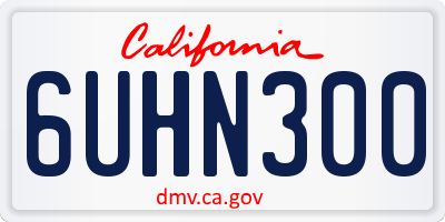 CA license plate 6UHN300