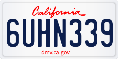 CA license plate 6UHN339