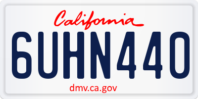 CA license plate 6UHN440
