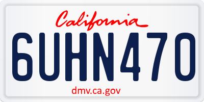 CA license plate 6UHN470