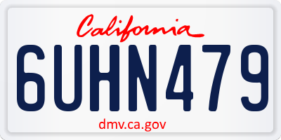 CA license plate 6UHN479