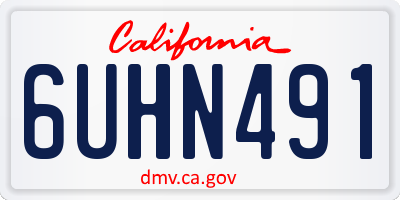 CA license plate 6UHN491