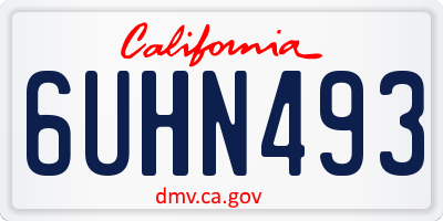 CA license plate 6UHN493
