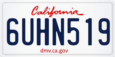CA license plate 6UHN519