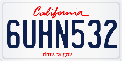 CA license plate 6UHN532