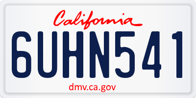 CA license plate 6UHN541