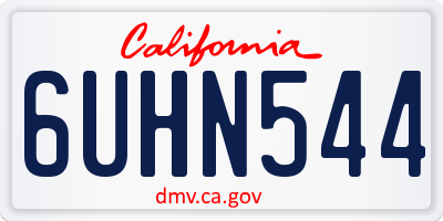 CA license plate 6UHN544