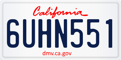 CA license plate 6UHN551