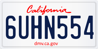 CA license plate 6UHN554