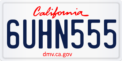 CA license plate 6UHN555