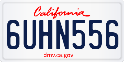 CA license plate 6UHN556