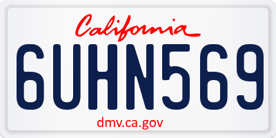 CA license plate 6UHN569