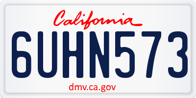 CA license plate 6UHN573