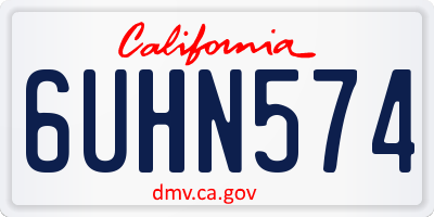 CA license plate 6UHN574