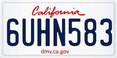 CA license plate 6UHN583
