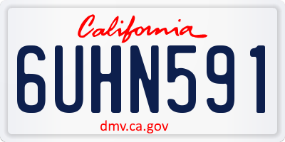 CA license plate 6UHN591