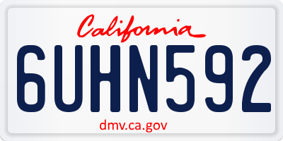 CA license plate 6UHN592