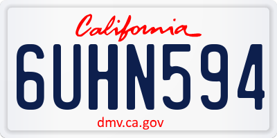 CA license plate 6UHN594