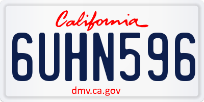 CA license plate 6UHN596