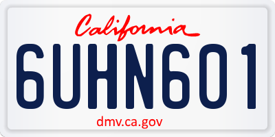 CA license plate 6UHN601