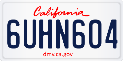 CA license plate 6UHN604