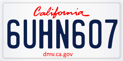 CA license plate 6UHN607
