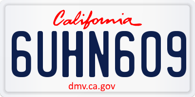 CA license plate 6UHN609