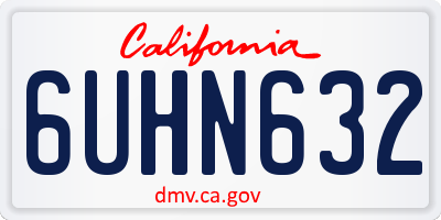 CA license plate 6UHN632