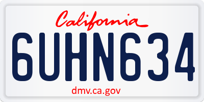 CA license plate 6UHN634