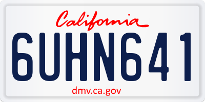 CA license plate 6UHN641