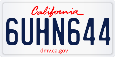 CA license plate 6UHN644
