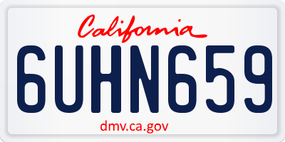 CA license plate 6UHN659