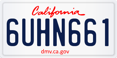 CA license plate 6UHN661