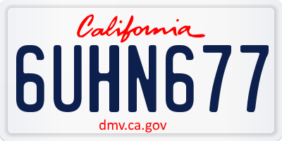 CA license plate 6UHN677