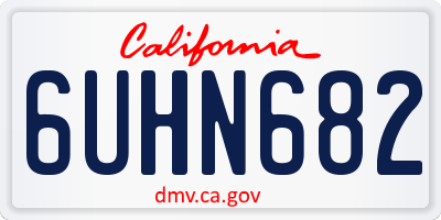 CA license plate 6UHN682