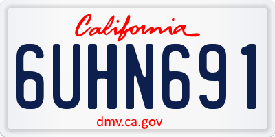 CA license plate 6UHN691