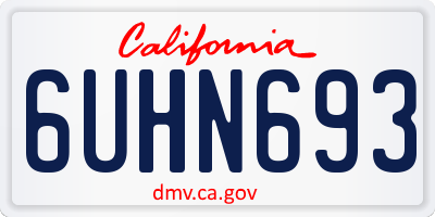 CA license plate 6UHN693