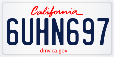 CA license plate 6UHN697