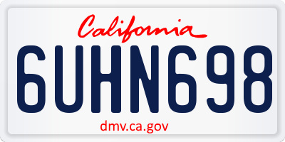 CA license plate 6UHN698