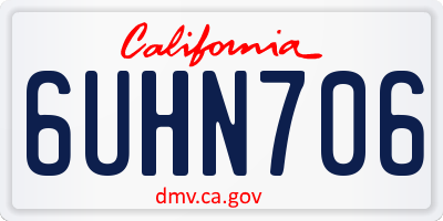 CA license plate 6UHN706