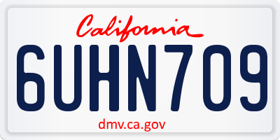CA license plate 6UHN709