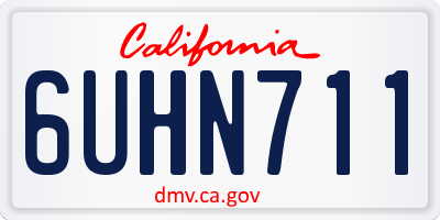 CA license plate 6UHN711