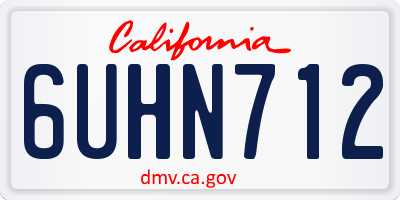 CA license plate 6UHN712