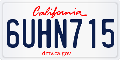 CA license plate 6UHN715
