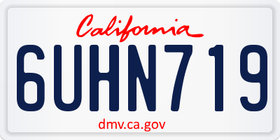 CA license plate 6UHN719