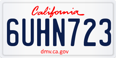 CA license plate 6UHN723